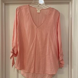 H&M red strip blouse